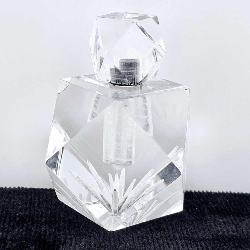 Vntage Modern Art Lucite Perfume Bottle signed Dekel '86 Studio artist handcraft - Picture 3 of 14